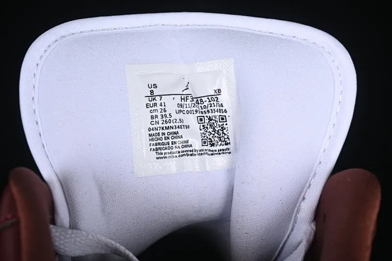 All categories Air Jordan Jordan series basketball shoes Air Jordan 1 Low Air Jordan 1 Low AJ1 Joe 1 white wine red low-top cultural casual sneakers HF3148-102